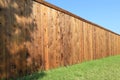 Nice new fence in the yard background Royalty Free Stock Photo