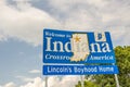 Welcome to Indiana`s New Sign Royalty Free Stock Photo