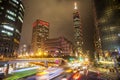 Nice night view of Taipei city Royalty Free Stock Photo