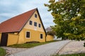Colorful old Anabaptist house in Velke Levare Slovakia