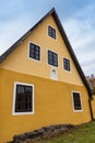 Colorful old Anabaptist house in Velke Levare Slovakia