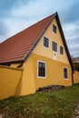 Colorful old Anabaptist house in Velke Levare Slovakia