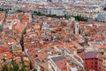 Nice old town, French Riviera, France. View from above to the city rooftops and narrow streets. Royalty Free Stock Photo