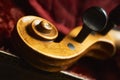 Old violin in nice case Royalty Free Stock Photo