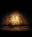 Nice old wooden background in dark Royalty Free Stock Photo