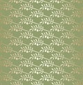Nice Olive Branch Abstract Seamless Pattern in Green and Gold Color for Extra Virgin Olive Oil or Italian Kitchen