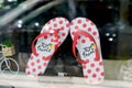 Tour de France cycling promotional flip-flop sandal logo brand and text sign annual multiple