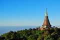 Nice Pagoda with Blue Sky at Thailand