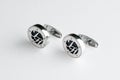 A pair of stylish cufflinks