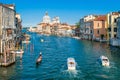 Nice panoramic view of the famous Grand Canal in Venice, Italy