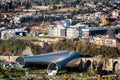 Nice panoramic view of Tbilisi before sunset from Narikala Fortress , Tbilisi , Georgia Royalty Free Stock Photo