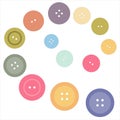 Nice picture with colored buttons on a white background Royalty Free Stock Photo