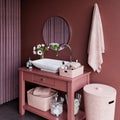 Nice pink bathroom with decoration