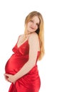 Nice pregnant blonde woman Royalty Free Stock Photo