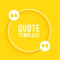 nice quote message yellow background with simple frame