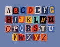 ransom note alphabet font cartel