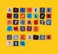 ransom note alphabet font image