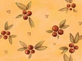 Nice retro berries or fruit pattern to use on fabric or papier or even wallpapier Royalty Free Stock Photo