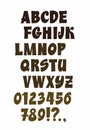 Nice retro calligraphy hand lettering font. Vector alphabet