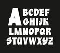 Nice retro calligraphy hand lettering font. Vector alphabet