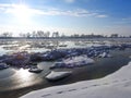 River Nemunas in winter, Lithuania