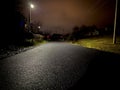 Nice road in village at night