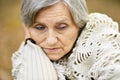 Nice sad old woman Royalty Free Stock Photo