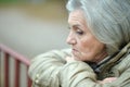 Nice sad old woman Royalty Free Stock Photo