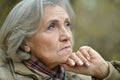 Nice sad old woman Royalty Free Stock Photo