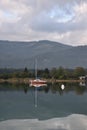 sailboat on the lake 2 Royalty Free Stock Photo