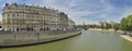 Nice scene on Seine river, Paris, Europe.