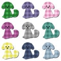Nice scrapbook textile dogs on white