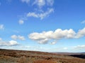 Nice sky over heather moorland hillside Royalty Free Stock Photo