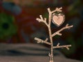 Nice shining diamond tree with a glowing heart