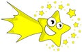 Nice Shooting star cartoon isolated Royalty Free Stock Photo