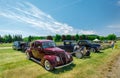 Nice side view of old vintage classic cars Royalty Free Stock Photo