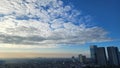 Nice sky and cloud formation above Jakarta sky from Taman Rasuna Royalty Free Stock Photo