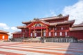 Nice sky in Okinawa with Shuri castle in Naha, Japan