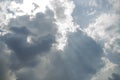 Nice sky with sun beam with cloudy Royalty Free Stock Photo