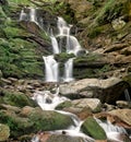 Nice small waterfall in forest Royalty Free Stock Photo