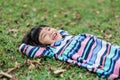 Nice smile of little girl when relax lie down Royalty Free Stock Photo