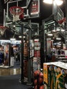 A nice sports goods store inside