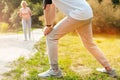 Nice sporty man doing a physical exercise