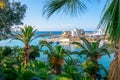 A nice spring view of the old harbor of traditional village Sisi, Crete. Royalty Free Stock Photo