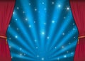 Nice stage with red curtains Royalty Free Stock Photo