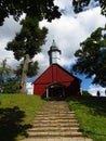 Nice stairs to old reconstructed church