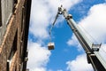 Aerial lift with a basket.