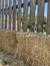haystack near the fence in a village