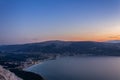 Nice sunrise in city Baska, island Krk Croatia