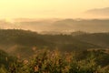 Nice sunrise in morning on the mountain,Chiang Rai, Thailand Royalty Free Stock Photo